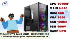 PC GAMING VPC Core i3 10105F I 8GB I GTX1650 4GB - Chiến mượt mọi tựa game ESport thời điểm...