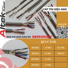 Cáp tín hiệu vặn xoắn AWG 