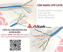 Cáp mạng  Internet Cable  UTP CAT6 Altek Kabel 