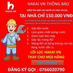 Thay lõi lọc 3 quả 123 chỉ 150k tại nhà. Kiểm tra nước miễn phí 