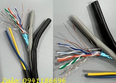 Phân phối cáp mạng chạy ngoài trời có sợi gia cường Cat6 FTP bọc bạc chống nhiễu 