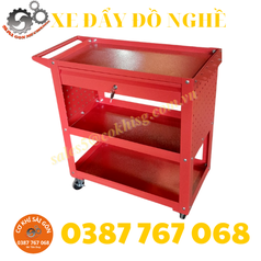 Xe đẩy đồ nghề 3 tầng - có ngăn kéo - nửa vách treo 