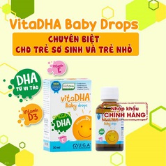 Ba mẹ cho trẻ sơ sinh uống DHA đúng cách- VitaDHA Baby Drops 