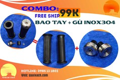 Full COMBO 99K: Gù Inox304 Kèm Bao Tay TBT Chất Lượng Bám Tay 