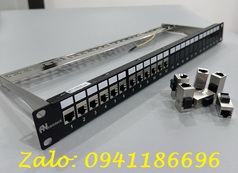 Thanh đấu nối mạng PATCH PANEL 16 cổng 1U chuẩn 19   Cat5e/Cat6/Cat6A mã ACT-16S1U ANCOMTECK 