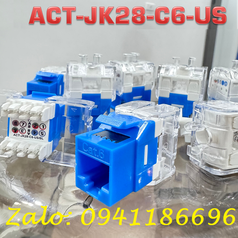 Nhân đấu nối RJ45 âm tường CAT6 UTP Shielded không chống nhiễu ACT-JK28-C6-US Ancomteck 