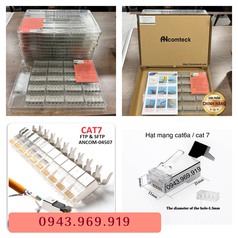 Hạt bấm mạng Cat7 dành cho cáp mạng Cat6A, Cat7/Cat8 Ancomteck 