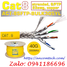 Dây điện thoại 2 đôi, cáp mạng thang máy Cat7/Cat8 SFTP sẵn kho 