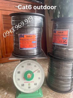 Dây mạng Cat6UTP ngoài trời, có dây gia cường chịu lực Ancomteck Cat6 UTP oudoor 