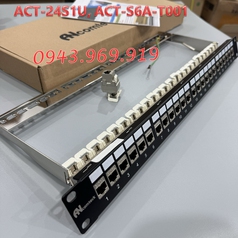 Thanh đấu nối patch panel Cat5, Cat6 đã bao gồm thanh và 24 nhân chính hãng Ancomteck 