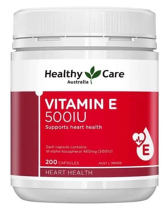 Viên Uống Bổ Sung Vitamin E Healthy Care Vitamin E 500IU 200 Viên 