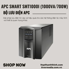 Bộ lưu điện APC Smart SMT1000I  1000VA/700W    Giải pháp bảo vệ nguồn điện đáng tin cậy...