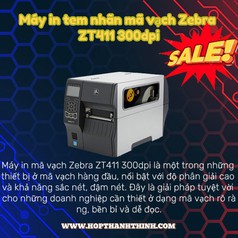 Máy in mã vạch Zebra ZT411 300dpi 