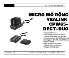 Micro Mở Rộng Yealink CPW65-DECT-Duo: Đẳng Cấp Hội Nghị Không Dây 