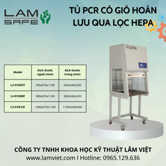 Tủ Pcr Có Gió Hoàn Lưu Qua Lọc Hepa - Lamsafe 