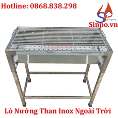 Lò nướng than inox, bếp nướng than hoa inox ngoài trời 