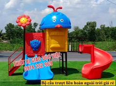 Bộ cầu trượt liên hoàn ngoài trời, bộ cầu trượt trẻ em 