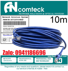 Day nhảy patch cord CAT6 UTP 10M lõi đồng 100 pass Fluke, đầu đúc ACT-LAN-610BLD 