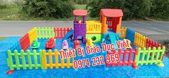 Hàng rào nhà banh giá rẻ, nhà banh mầm non 