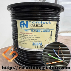 ACT-5LANOD-305BKO Cáp mạng CAT5e UTP đồng dầu chạy ngoài trời   có dây chịu lực gia cường  ...