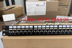 Thanh đấu nối mạng Patch panel 24 cổng Cat6A FTP mã ACT-24S1U, ACT-S6A-001 chính hãng ANCOMTECK 