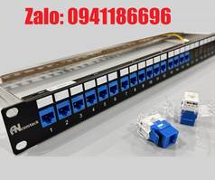 Phân phối thanh đấu nối mạng Patch panel Ancomteck 16 cổng Cat6 UTP mã ACT-16S1U, ACT-JK28-C6-US 