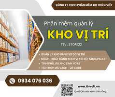 Phần mềm kho theo vị trí tích hợp barcode, qrcode 