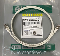 Dây nhảy Patch cord Cat6A S-FTP, Shielded, LSZH, White, 1.5M -2M-3M-5M đúc - hãng ANCOMTECK 
