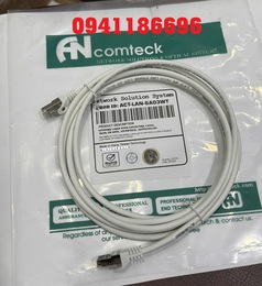 Dây nhảy patch cord Cat6A FTP, Shielded, LSZH, White, 3M hãng Ancomteck mã ACT-LAN-6A03WT 