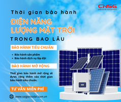 Thời gian bảo hành điện năng lượng mặt trời trong bao lâu 