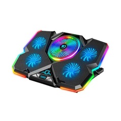 Đế tản nhiệt Laptop Coolcold K44 - 5 quạt led xanh   led RGB 