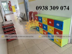 Tủ đựng cặp của trẻ cao cấp , tủ đựng balo mấm non bằng nhựa 