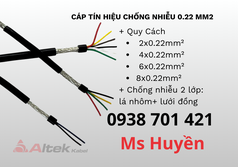 Cáp Tín Hiệu Chống Nhiễu 6 0.22mm, Dây Điện Chống Nhiễu 6x24AWG 