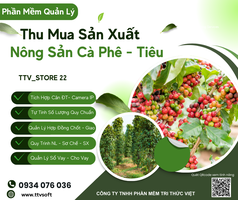 Phần mềm quản lý mua bán, sản xuất Cafe, Tiêu 