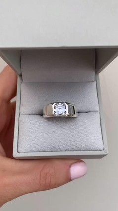 Nhẫn bạc nam đính đá   phụ kiện khẳng định phong cách mạnh mẽ 