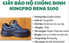 KingPro Rena S100   Giày bảo hộ chống trượt SRC, an toàn cho môi trường cơ khí  ...