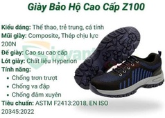 Giày bảo hộ Z100   Trẻ trung, An toàn tối ưu 