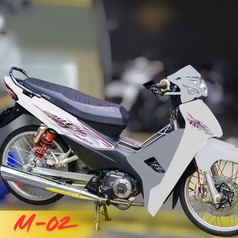 Tem xe Wave 110cc ngọn lửa đỏ cam   Đậm chất thể thao 