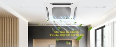 Máy lạnh âm trần LG inverter thiết kế hình vuông với 4 góc treo dễ dàng lắp đặt 