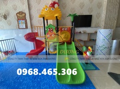 Bộ liên hoàn cầu trượt trẻ em, cầu trượt máng xoắn cho bé 