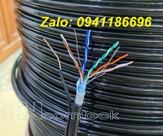 Phân phối cáp mạng CAT6A ngoài trời có bọc bạc chống nhiễu FTP có dây gia cường chịu lực 