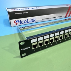 Thanh đấu nối Patch Panel 24 cổng Cat6 FTP 1U PicoLink PL-F1U24P-C6 
