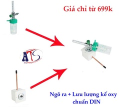 Lưu Lượng Kế Kèm Bình Tách Ẩm Oxy Chuẩn DIN 