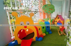 Hang chui con sâu mầm non, hầm chui cú mèo mầm non 