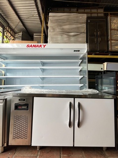 Thanh lý tủ bàn mát inox 2 cánh mở   hàng đẹp trên 90 