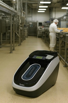 Máy bọc giày Quen XT46C Giải pháp kiểm soát vệ sinh bắt buộc trong nhà máy chế biến thực phẩm...