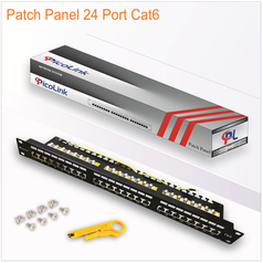 Patch Panel CAT6A 24 Port, PicoLink PL-S1U24-C6A hàng chính hãng tốt cho dự án cocq vat. 