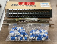 Sẵn kho patch panel 48 cổng Cat6 UTP 2U mã ACT-48S2U hàng chính hãng Ancomteck 