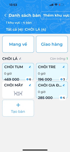Phầm mềm tính tiền cho tiệm cafe 