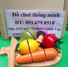 Đồ chơi cắt quả gỗ,cắt quả gỗ,cat qua,do choi go,do choi cat qua 